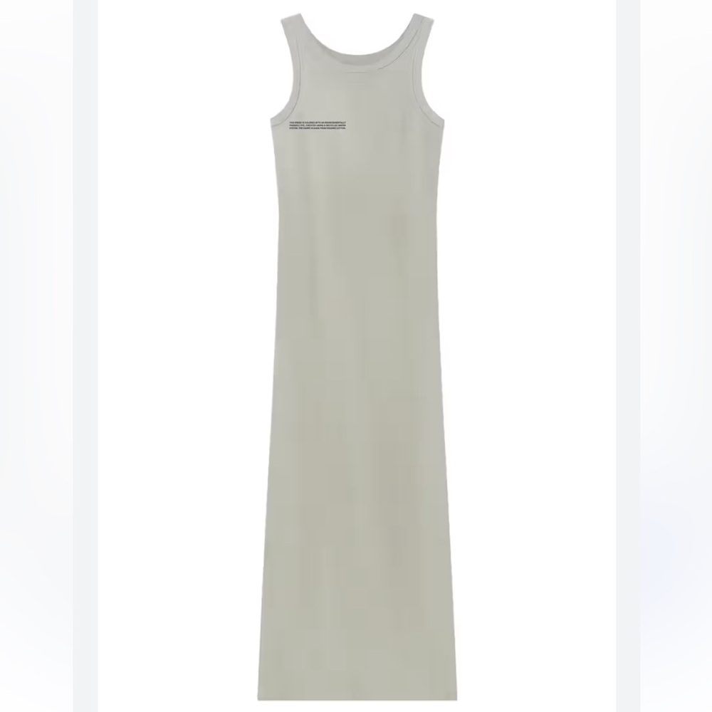 Pangaia Organic Cotton Tank maxi Dress Stone color size X small